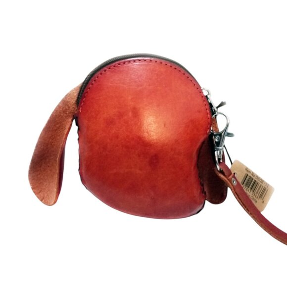Joy-Handcrafted Leather Wagging Tongue Puppy Zipper Wristlet Coin Purse-NWT - Picture 4 of 9